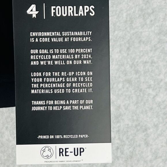 Fourlaps Sports Bra Womens L Black Infinity Crossback Support Stretch 4Laps NEW - Picture 15 of 16